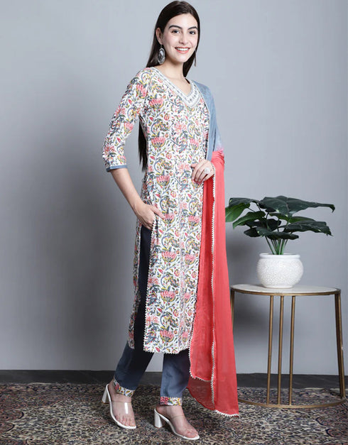 chic multi pure cotton trendy fashioner pure cotton readymade suit collection with multi pure cotton rt8905-184733 Close-up View