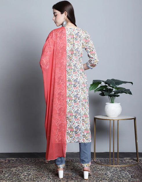 chic multi pure cotton trendy fashioner pure cotton readymade suit collection with multi pure cotton rt8905-184733 Side View