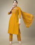 chic yellow cotton blend trendy fashioner cotton blend readymade suit collection with yellow cotton blend rt8909-184764 Front View