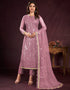 trendy mauve butterfly net designer function wear heavy salwar suit collection with mauve american crepe rt8921-184844 Front View