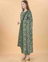elegant green cotton blend trendy fashioner cotton blend readymade suit collection with green cotton blend rt8933-184889 Back View