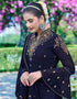 glamorous purple georgette designer party wear heavy salwar suit collection with purple santoon rt8948-184961 Back View