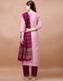 stylish pink cotton blend trendy fashioner cotton blend readymade suit collection with wine cotton blend rt8958-185010 Back View