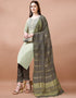 chic light green cotton blend trendy fashioner cotton blend readymade suit collection with mehndi cotton blend rt8958-185011 Front View