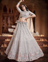 fashionable grey soft net traditional wear women's heavy lehenga choli collection with grey soft net rt8964-185036 Front View