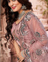 modern dark peach soft net traditional wear women's heavy lehenga choli collection with dark peach soft net rt8965-185038 Front View