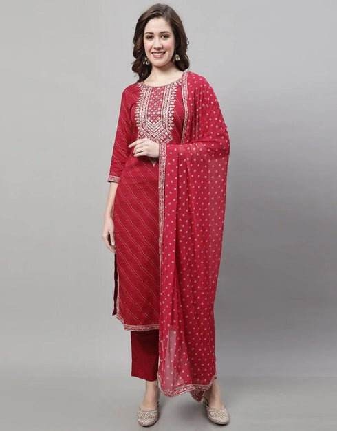 elegant pink pure cotton trendy fashioner readymade suit collection with pink pure cotton rt8969-185051 Front View