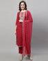 elegant pink pure cotton trendy fashioner readymade suit collection with pink pure cotton rt8969-185051 Front View