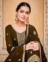 fashionable mehndi real premium silk designer party wear heavy salwar suit collection with mehndi real premium silk rt8976-185075 Close-up View