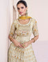 sleek cream georgette embroidered georgette anarkali salwar suit with cream santoon rt8997-185169 Close-up View