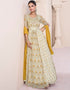 sleek cream georgette embroidered georgette anarkali salwar suit with cream santoon rt8997-185169 Front View