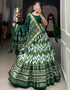 sophisticated green tussar silk traditional wear women's heavy lehenga choli collection with green tussar silk rt9000-185180 Close-up View