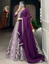 classy purple georgette traditional wear women's heavy lehenga choli collection with multi georgette rt9001-185183 Back View