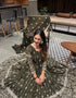sophisticated mehendi green heavy faux georgette designer wear elementary readymade suit collection with mehendi green cotton rt9012-185248 Back View