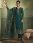 fashionable green viscose dola jacquard designer party wear heavy readymade salwar suit collection with green santoon rt9019-185270 Front View