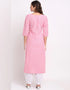 chic pink pure cambric cotton trendy fashioner readymade suit collection with white pure cotton rt9029-185353 Side View