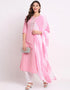 chic pink pure cambric cotton trendy fashioner readymade suit collection with white pure cotton rt9029-185353 Front View