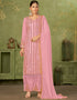 classy pink georgette trendy fashioner pakistani trouser salwar suit collection with pink santoon rt9034-185372 Front View