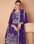 chic purple premium chinon silk designer party wear georgette salwar suit collection with purple premium chinon silk rt9038-185394 Close-up View