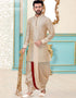 Cream Kurta Dhupion Silk Dhoti