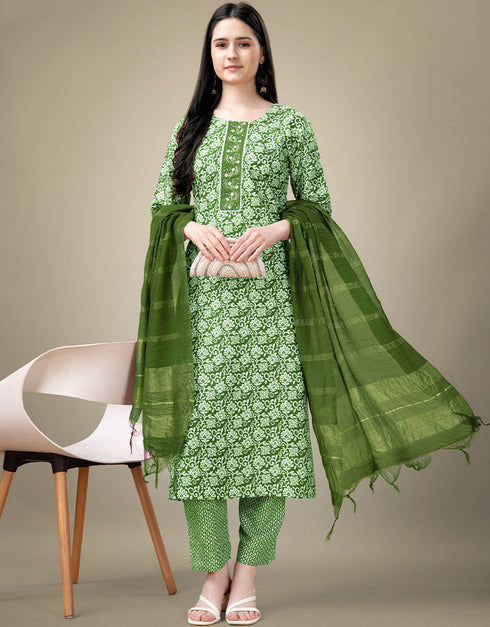 sophisticated green rayon trendy fashioner readymade suit collection with green rayon rt9041-185404 Front View