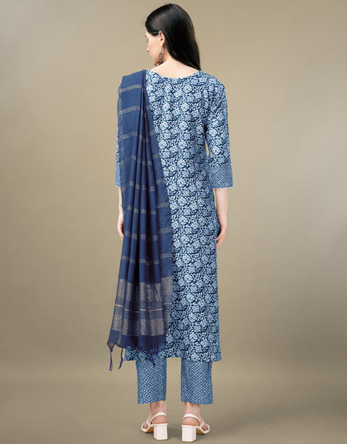 glamorous light blue rayon trendy fashioner readymade suit collection with light blue rayon rt9041-185405 Back View