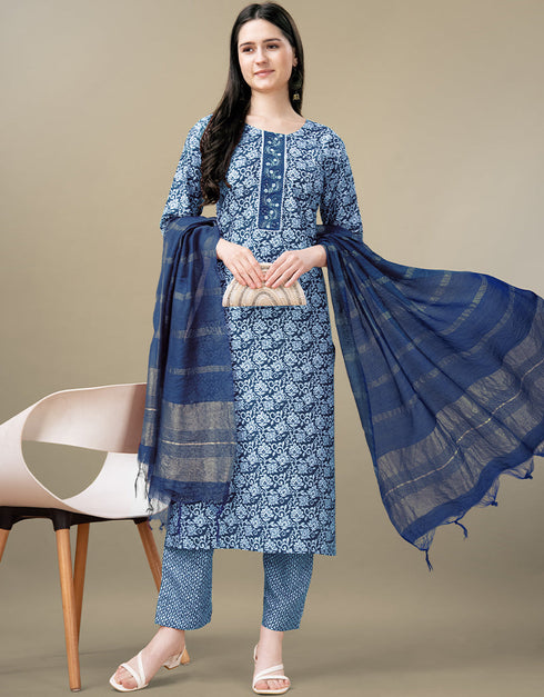 glamorous light blue rayon trendy fashioner readymade suit collection with light blue rayon rt9041-185405 Front View