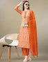 stylish orange rayon trendy fashioner readymade suit collection with orange rayon rt9042-185407 Close-up View