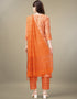stylish orange rayon trendy fashioner readymade suit collection with orange rayon rt9042-185407 Back View