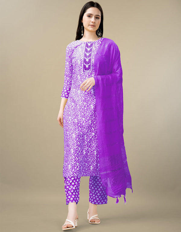 chic purple rayon trendy fashioner readymade suit collection with purple rayon rt9042-185408 Front View