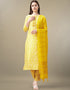 trendy yellow rayon trendy fashioner readymade suit collection with yellow rayon rt9042-185409 Front View