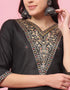 fashionable black cotton blend trendy fashioner readymade suit collection with black cotton blend rt9054-185472 Side View