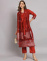 glamorous maroon cotton silk trendy fashioner readymade suit collection with maroon cotton silk rt9055-185476 Front View