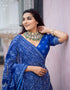 glamorous blue silk traditional wear women's heavy lehenga choli collection with blue silk rt9064-185523 Back View