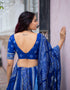 glamorous blue silk traditional wear women's heavy lehenga choli collection with blue silk rt9064-185523 Front View