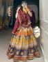 contemporary multi silk traditional wear women's heavy lehenga choli collection with multi silk rt9065-185524 Back View