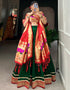 classy dark green silk traditional wear women's heavy lehenga choli collection with multi silk rt9066-185525 Back View