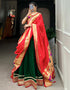classy dark green silk traditional wear women's heavy lehenga choli collection with multi silk rt9066-185525 Front View
