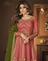 Baby Pink Blooming Georgette Suit Lehenga Women Muslim