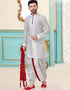 White Kurta Dhupion Silk Dhoti
