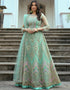 Heavy Butterfly Net Sea Green Salwar Kameez Suit Anarkali Bottom
