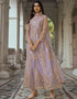 Heavy Butterfly Net Lavender Salwar Kameez Suit Anarkali Bottom