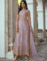Heavy Butterfly Net Lavender Salwar Kameez Suit Anarkali Bottom Closure View