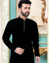Black Kurta Dhupion Silk Dhoti Closure View