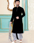Black Kurta Dhupion Silk Dhoti