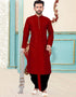 Maroon Kurta Dhupion Silk Dhoti