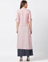 Pink Viscos Rayon Straight Palazzo Closure View