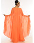 Modest Peach Georgette Hand Embroidery Party Wear Kaftan