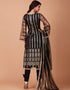 Black Butterfly Net Pant Suit Salwar Kameez