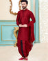 Maroon Kurta Dhupion Silk Dhoti